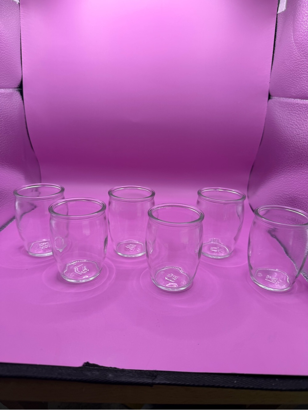 Set of 6 Clear Glass Parfait Cups